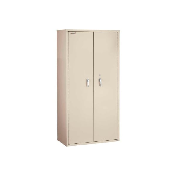 Fire King FireKing Fireproof Storage Cabinet W/End Tab Inserts, 36"Wx19-1/4"Dx72"H, Artic White, Assembled CF7236-MDAW - main